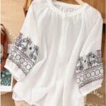 Embroidered Sleeve Chemise