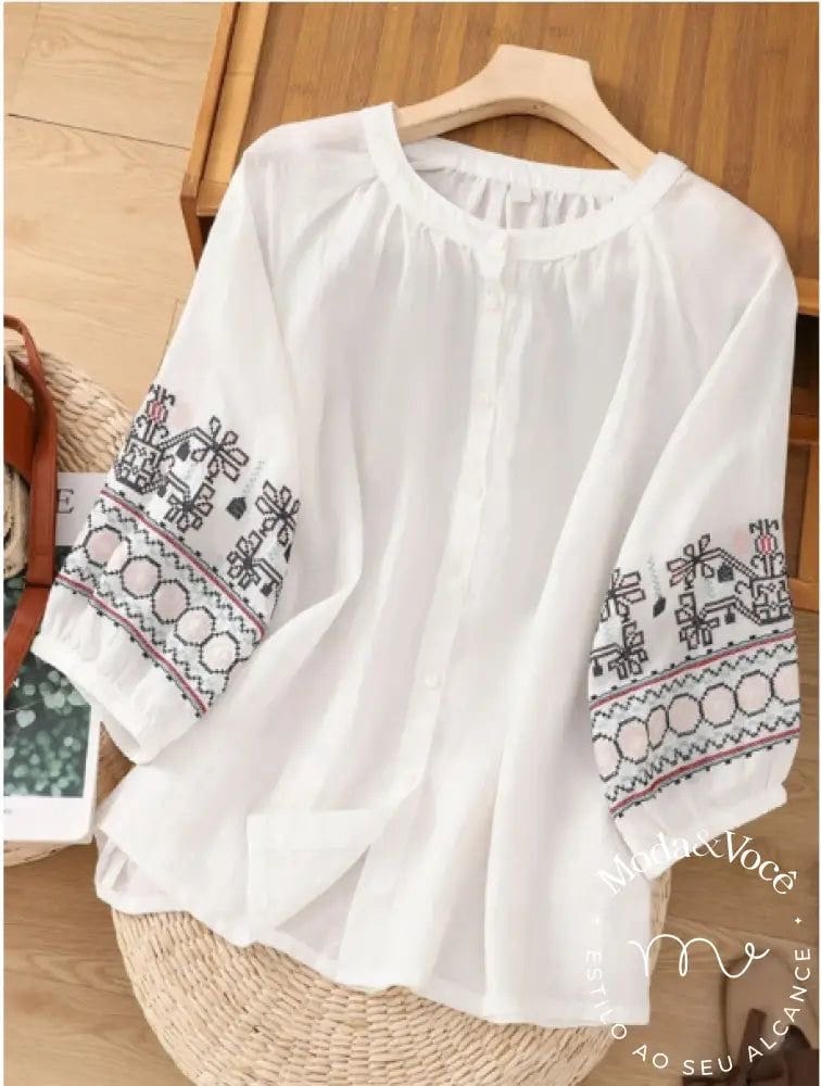 IMG_1710 شيميز كم تطريز - الصورة 1